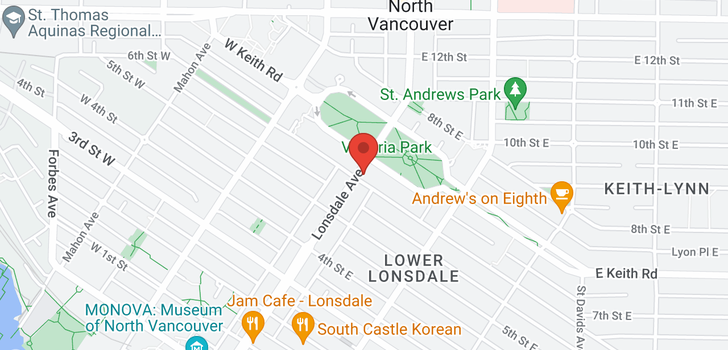 map of 606 345 LONSDALE AVENUE